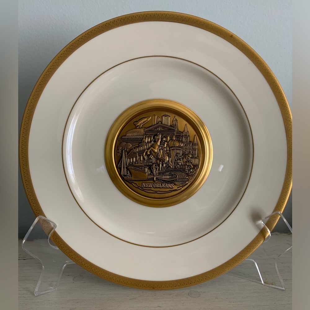 Vintage New Orleans Commemorative china plate by Pickard-Rare Find